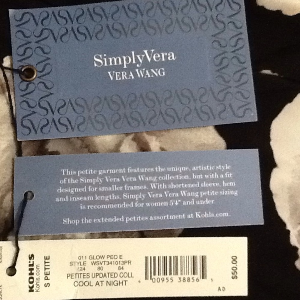 Vera Wang Floral Cold Shoulder Career Blouse NWT - Picture 5 of 9